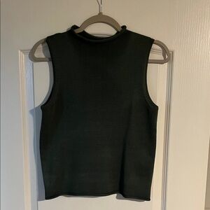 Sleeveless Dark Green Top